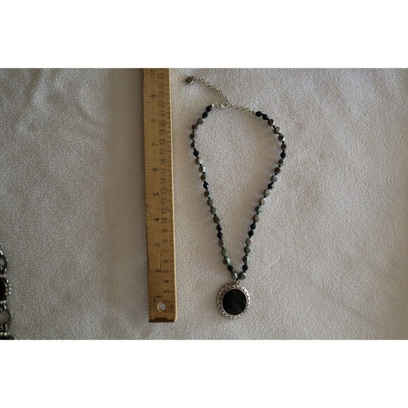 Lot of 4 Vintage Necklaces Bib Black Faceted Beads Cookie Lee Napier Pendant - Picture 11 of 16